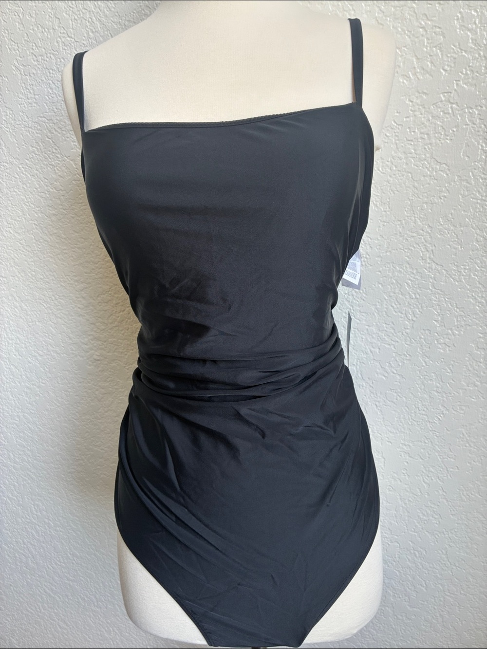 Cupshe Black Ruched One-Piece swimsuit